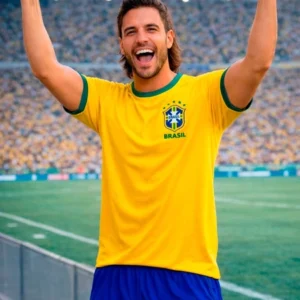 Camiseta Brasil Adulta Personalizada Com Seu Nome e Numero