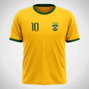 Camiseta Brasil Personalizada Com Nome e Número